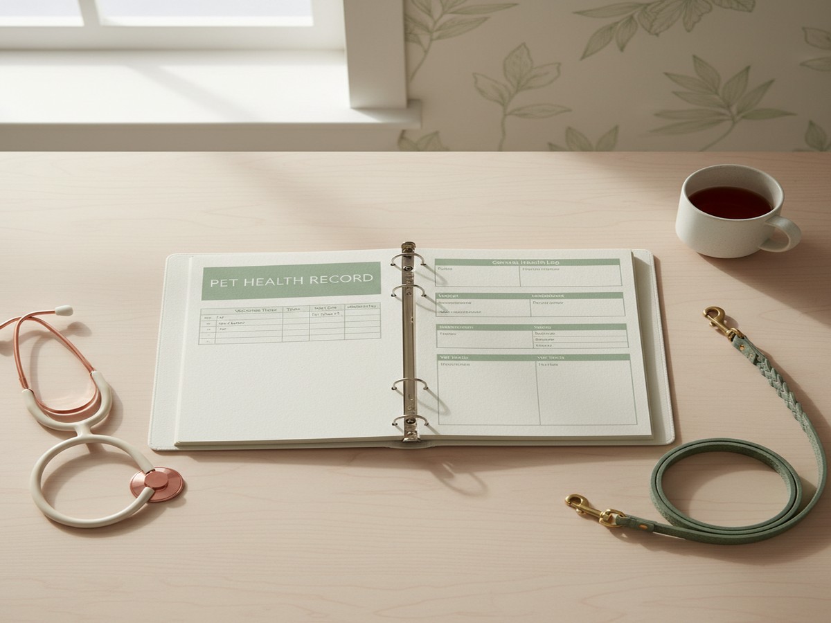 Pet Health Record Book — personalized pet keepsake preview