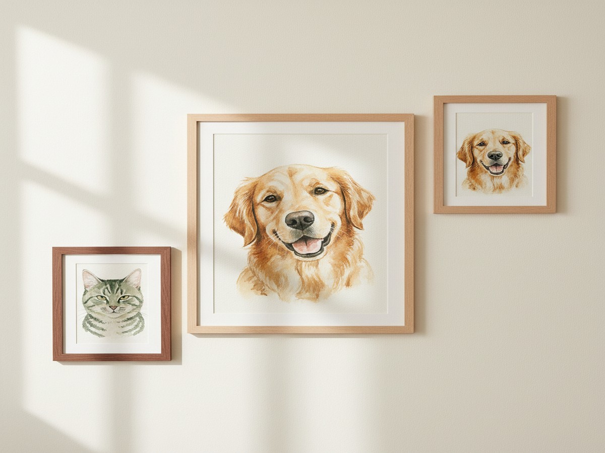Pet Portrait Wall Art Kit — personalized pet keepsake preview